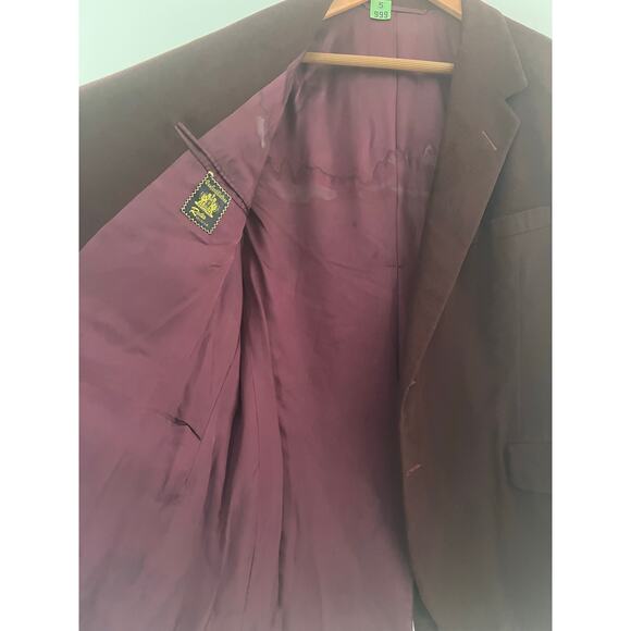 Vintage Oxxford Clothes Cashmere 2 Button Blazer Maroon Size 44 - Picture 6 of 9